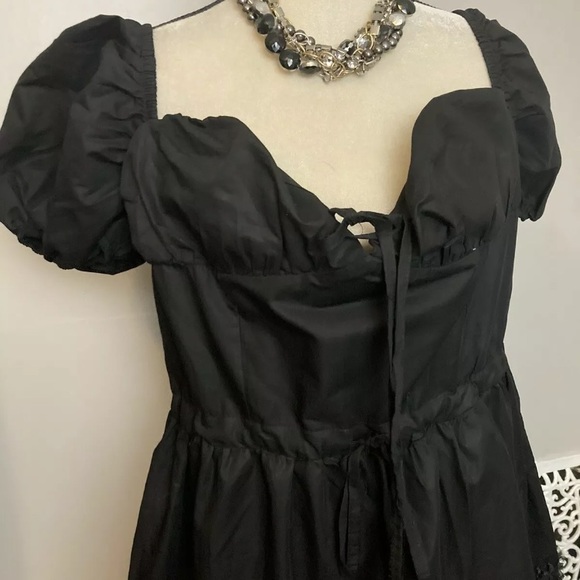 4-27 LTT dress black mini off shoulder sexy party 24 ruffle goth - Picture 2 of 7